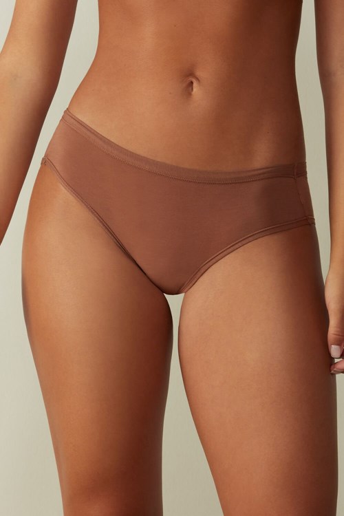 Intimissimi Ultralight Supima® Bavlněné Briefs Tmavě Béžový | 1930648-BE