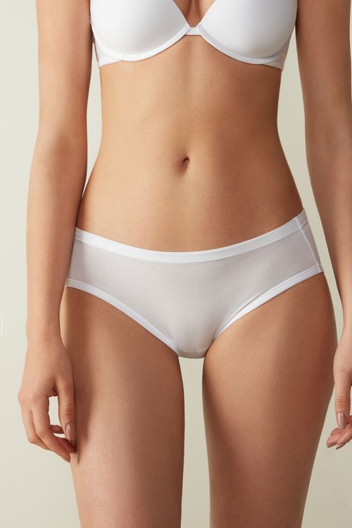 Intimissimi Ultralight Supima® Bavlněné Briefs Bílé Bílé | 3689157-IH