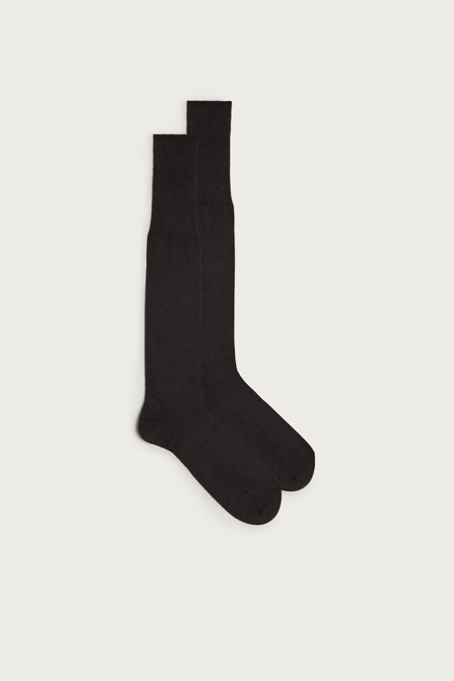 Intimissimi Vysoké Cashmere-Silk-Bavlněné Blend Socks Šedé | 2931760-LN