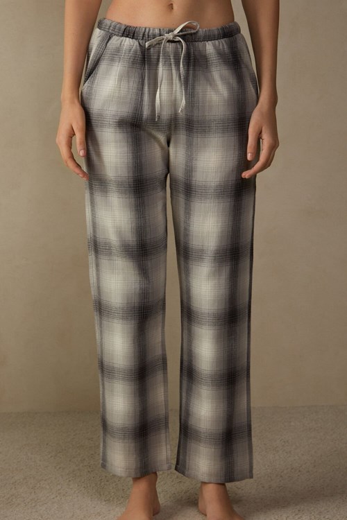 Intimissimi Warm Cuddles Pants in Brushed Cloth Šedé Šedé Bílé | 5320976-HG