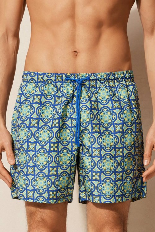 Intimissimi Yellow Majolica Print Swim Trunks Blankyt Žluté | 8046593-PA