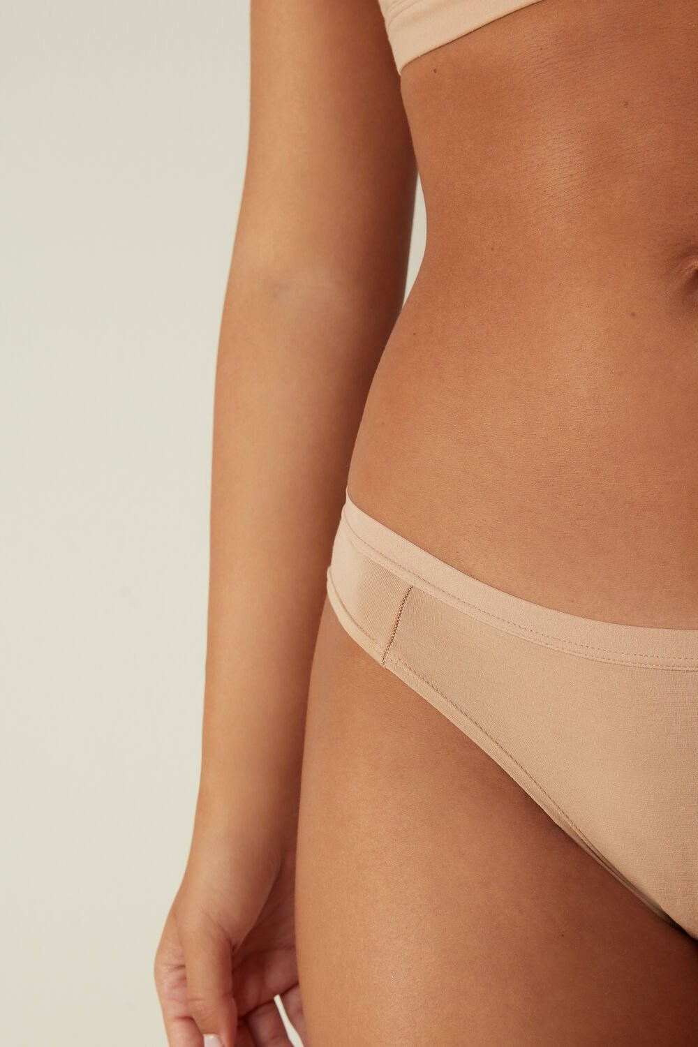 Intimissimi Bavlněné Panties Béžový | 9342857-NU