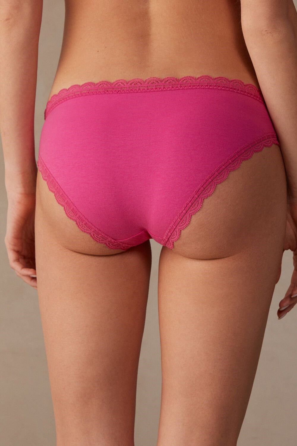 Intimissimi Bavlněné and Krajkové Panties Růžové Růžové | 4259386-WK