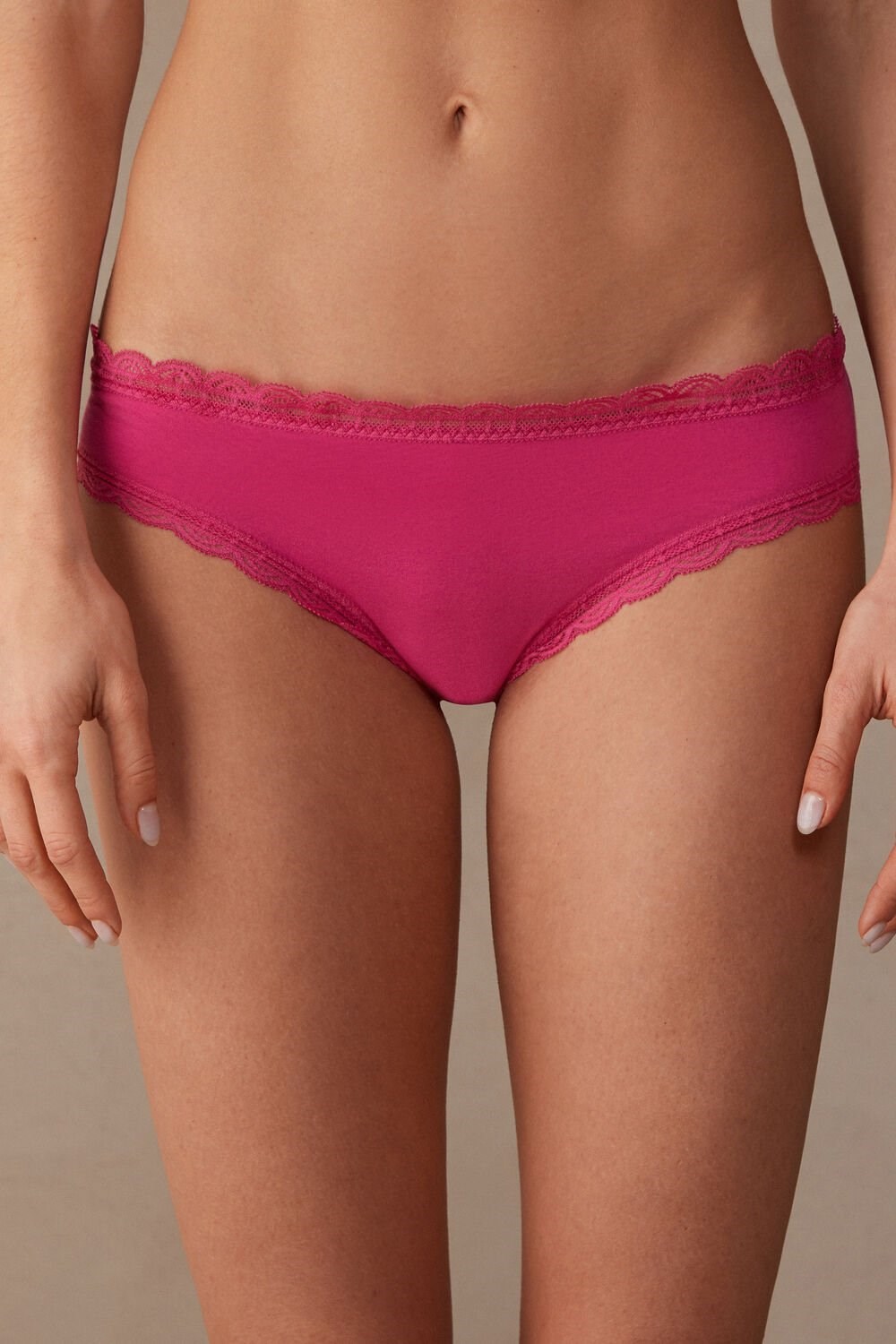 Intimissimi Bavlněné and Krajkové Panties Růžové Růžové | 4259386-WK