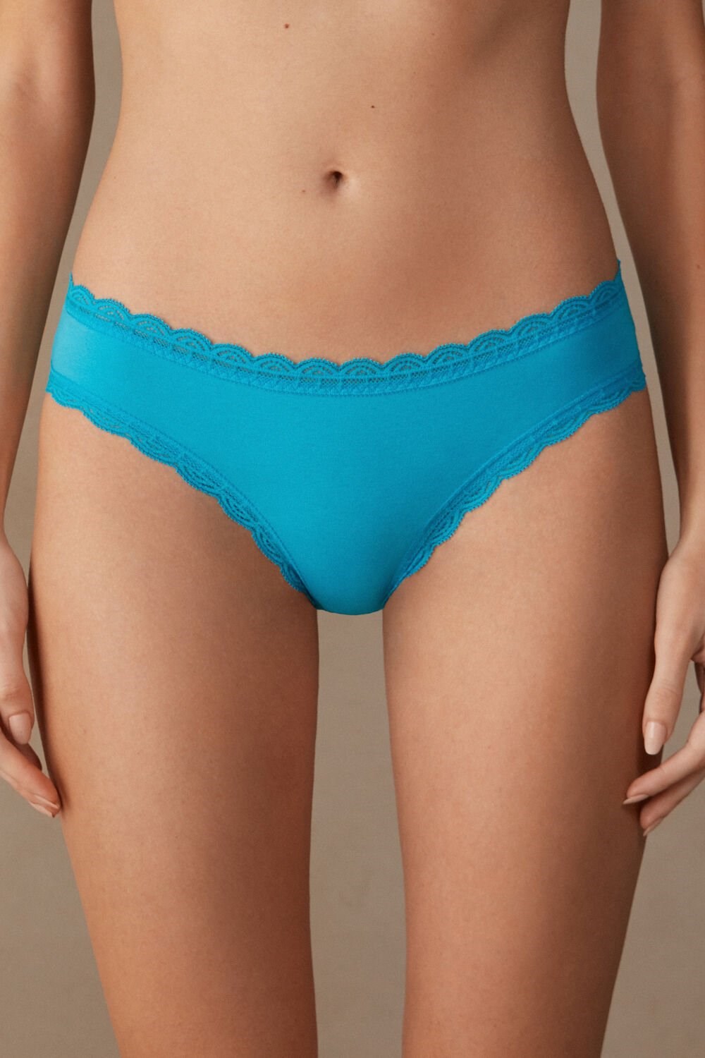 Intimissimi Bavlněné and Krajkové Panties Blankyt Tyrkysové | 6194302-MW