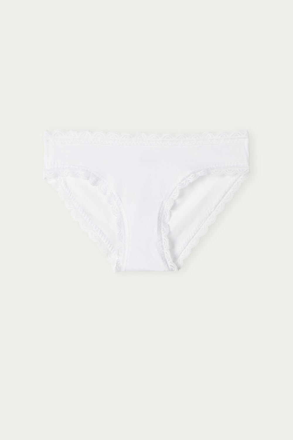 Intimissimi Bavlněné and Krajkové Panties Bílé Bílé | 8192375-FR