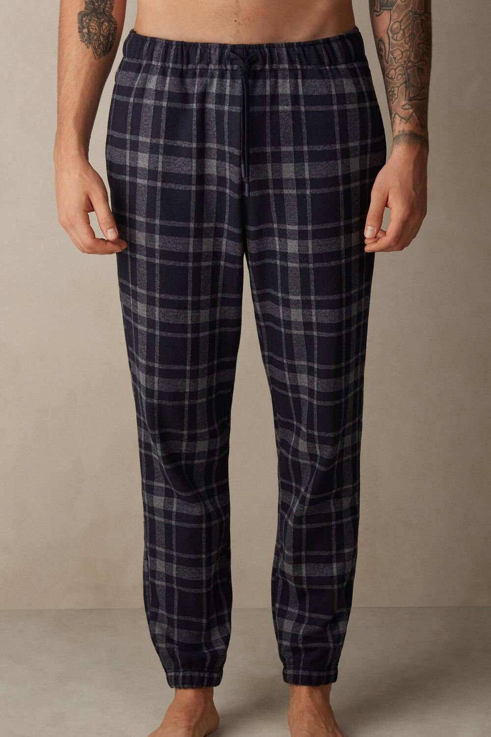 Intimissimi Check Tricot Full Length Pants Blankyt Šedé Blankyt | 4850126-RM