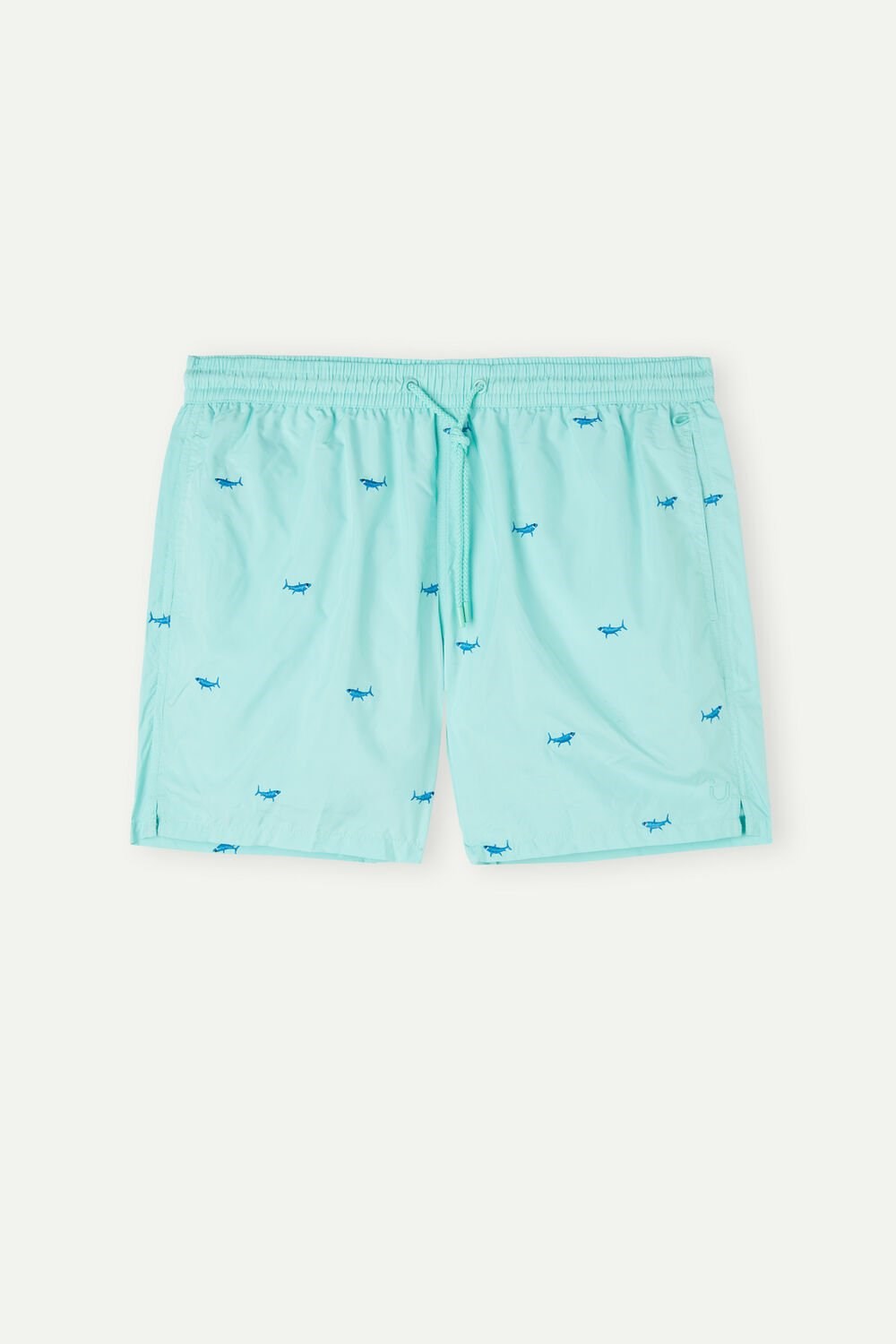 Intimissimi Embroidered Shark Swim Trunks Zelene | 1759640-AY