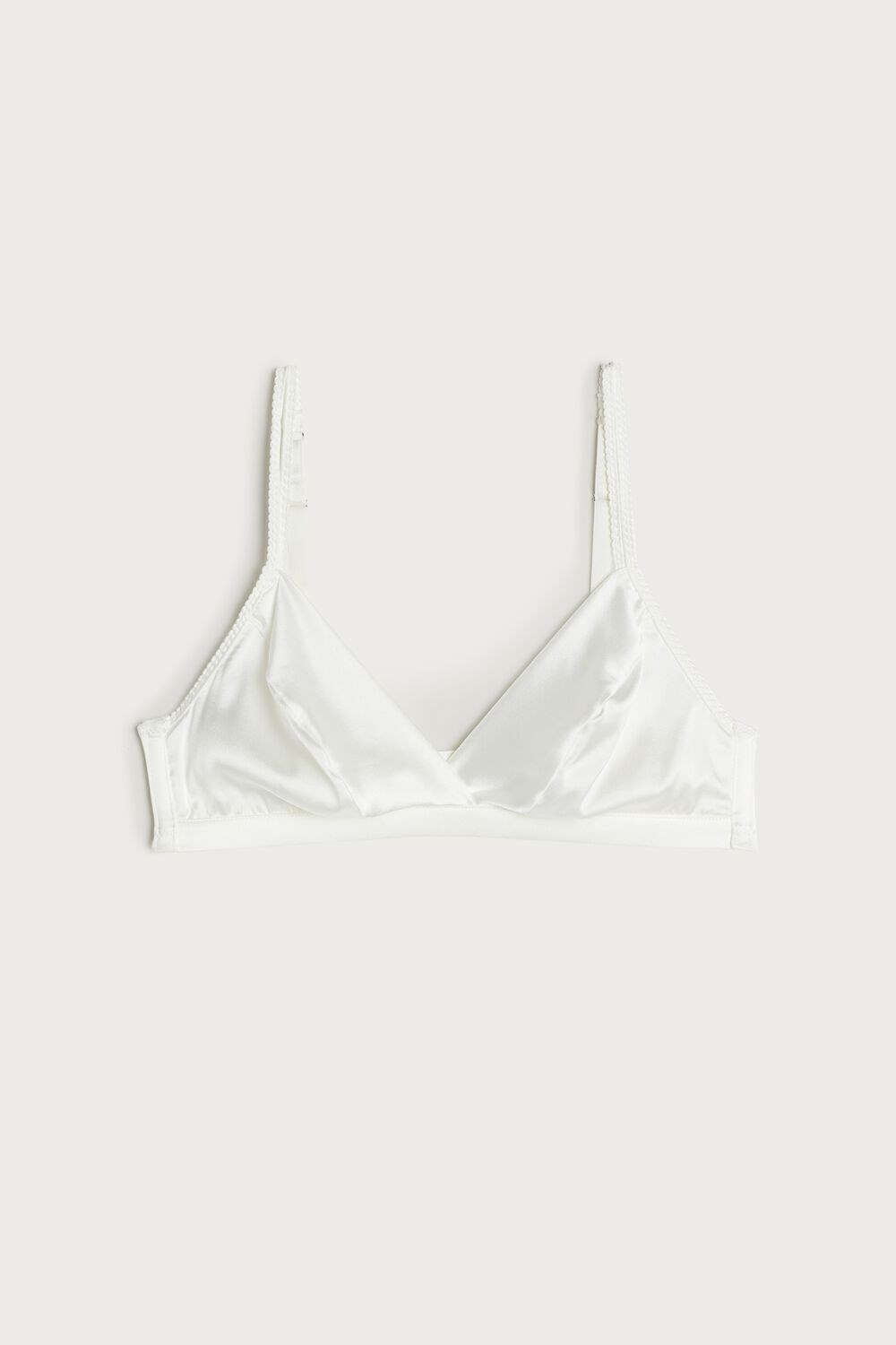 Intimissimi Emma Silk Triangle Bra Bílé | 8061735-IX