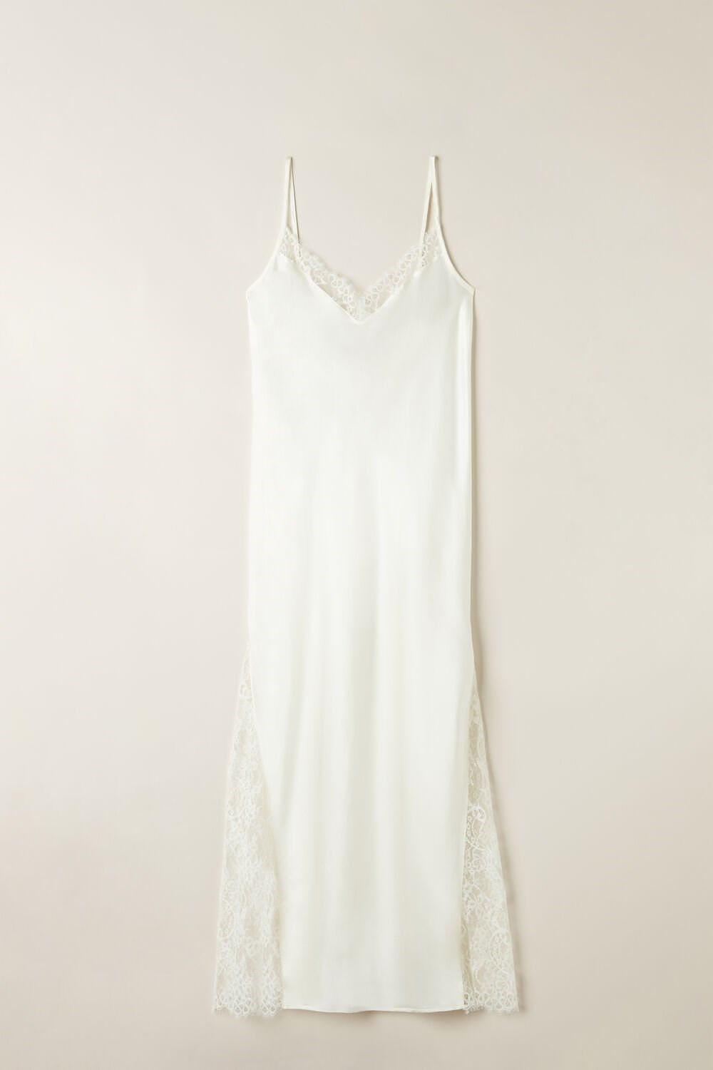 Intimissimi Eternal Love Silk Long Slip Bílé | 2136485-MI