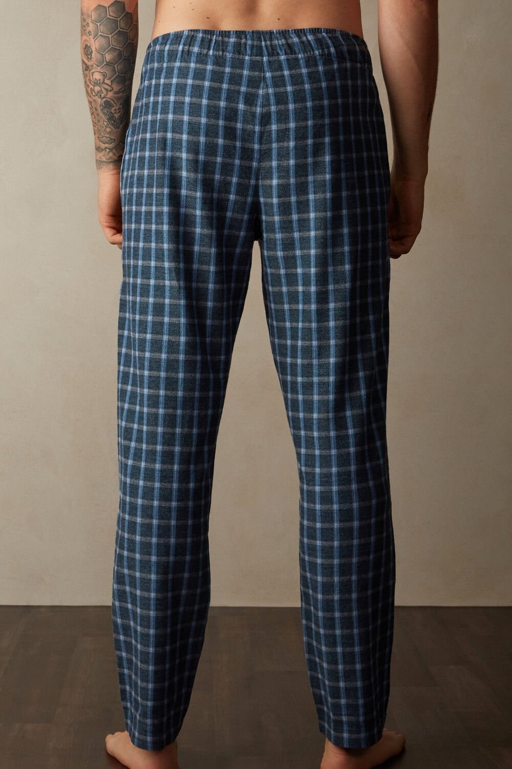 Intimissimi Full Length Pants in Check Patterned Brushed Cloth Blankyt Blankyt | 1089735-HS