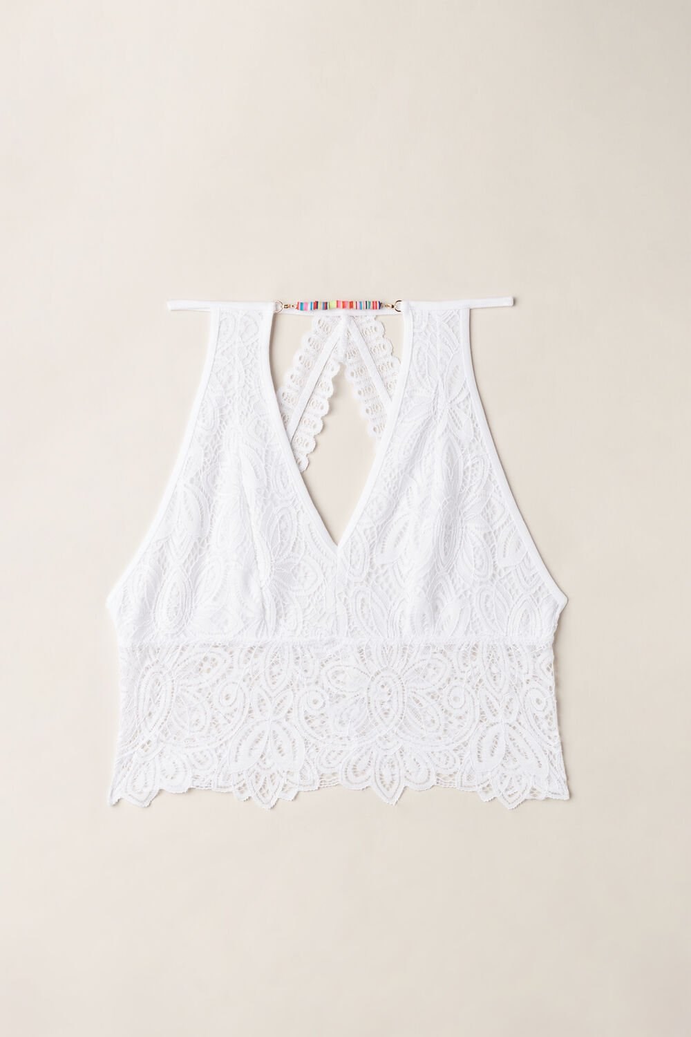 Intimissimi Hot Summer Days Crop Top in Krajkové Bílé Bílé | 9614057-JA