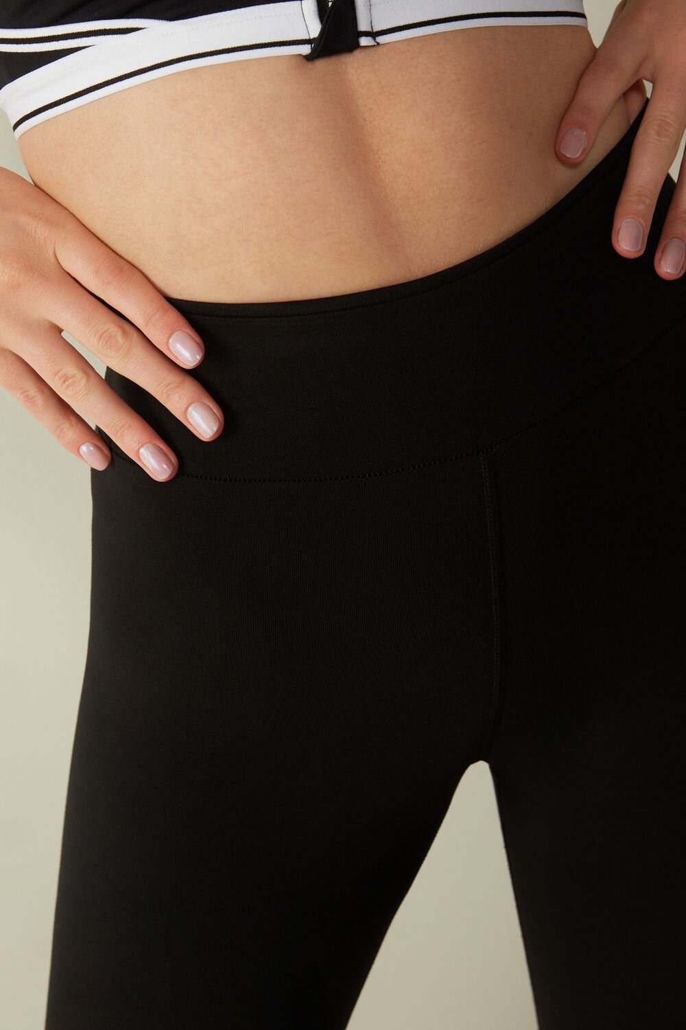 Intimissimi In Action Leggings in Organic Stretch Bavlněné Černé Černé | 8962174-YW