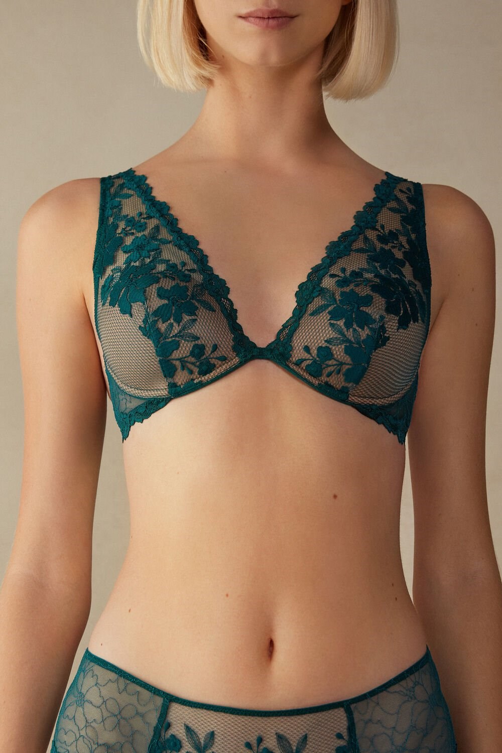 Intimissimi In Full Bloom Elena Balconette Bra Zelene | 5970128-RO