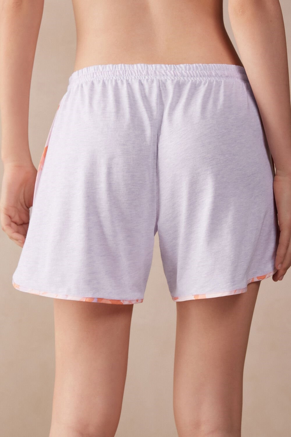 Intimissimi Iris and Apricot Supima® Ultrafresh Bavlněné Shorts Violet - 3059 - Bianco | 0678293-RZ