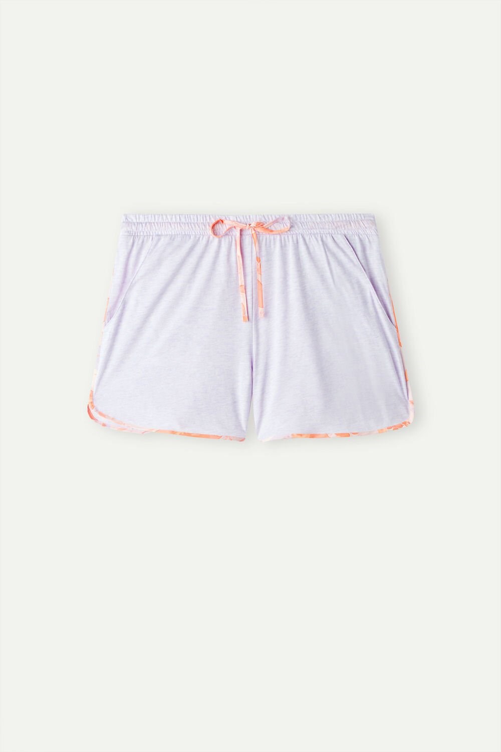 Intimissimi Iris and Apricot Supima® Ultrafresh Bavlněné Shorts Violet - 3059 - Bianco | 0678293-RZ