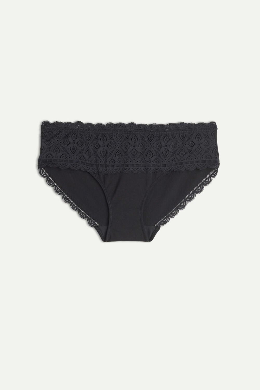 Intimissimi Krajkové and Bavlněné High Rise Panties Černé Černé | 4910538-OY