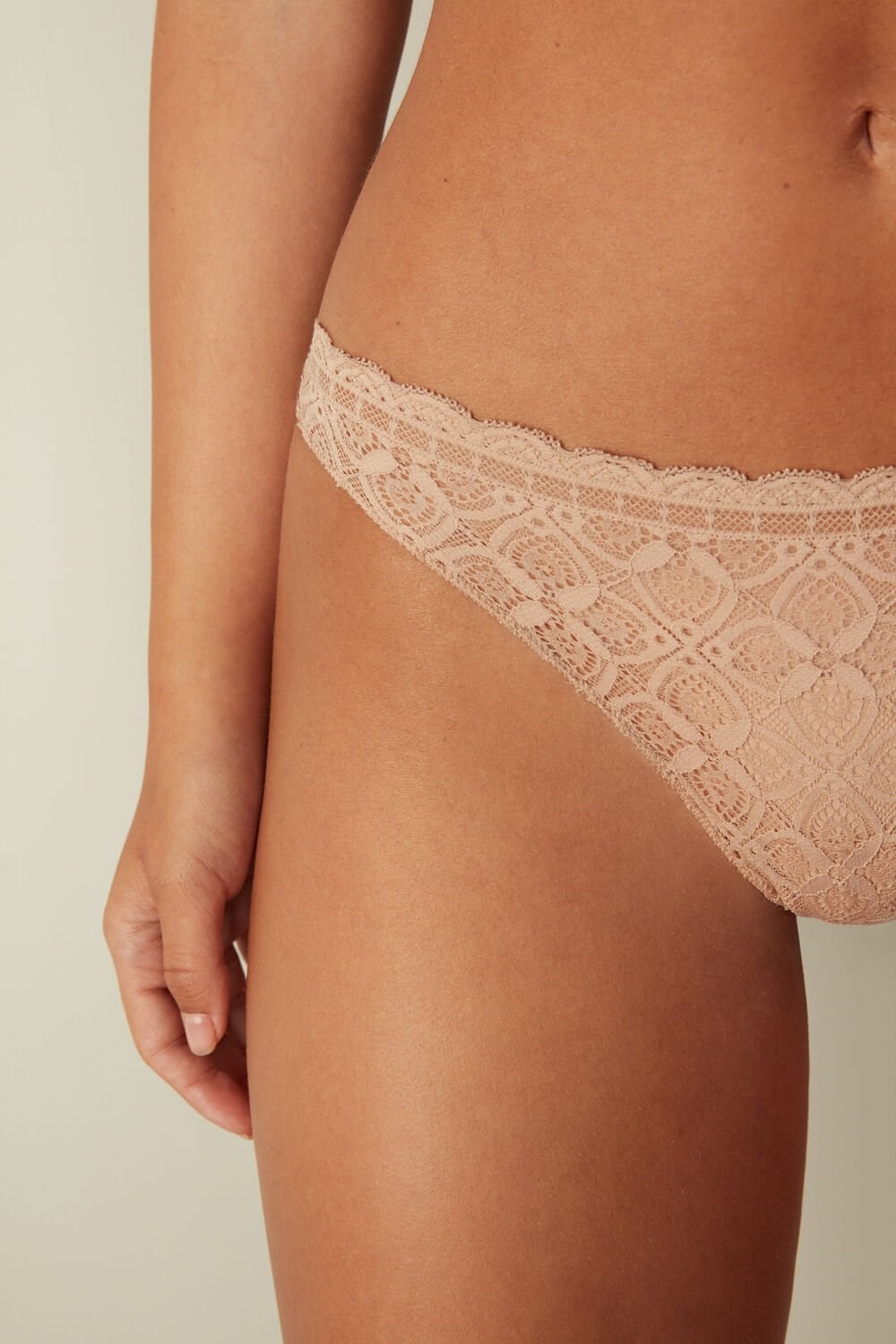 Intimissimi Krajkové and Microfiber Brazilian Béžový | 9123754-TR