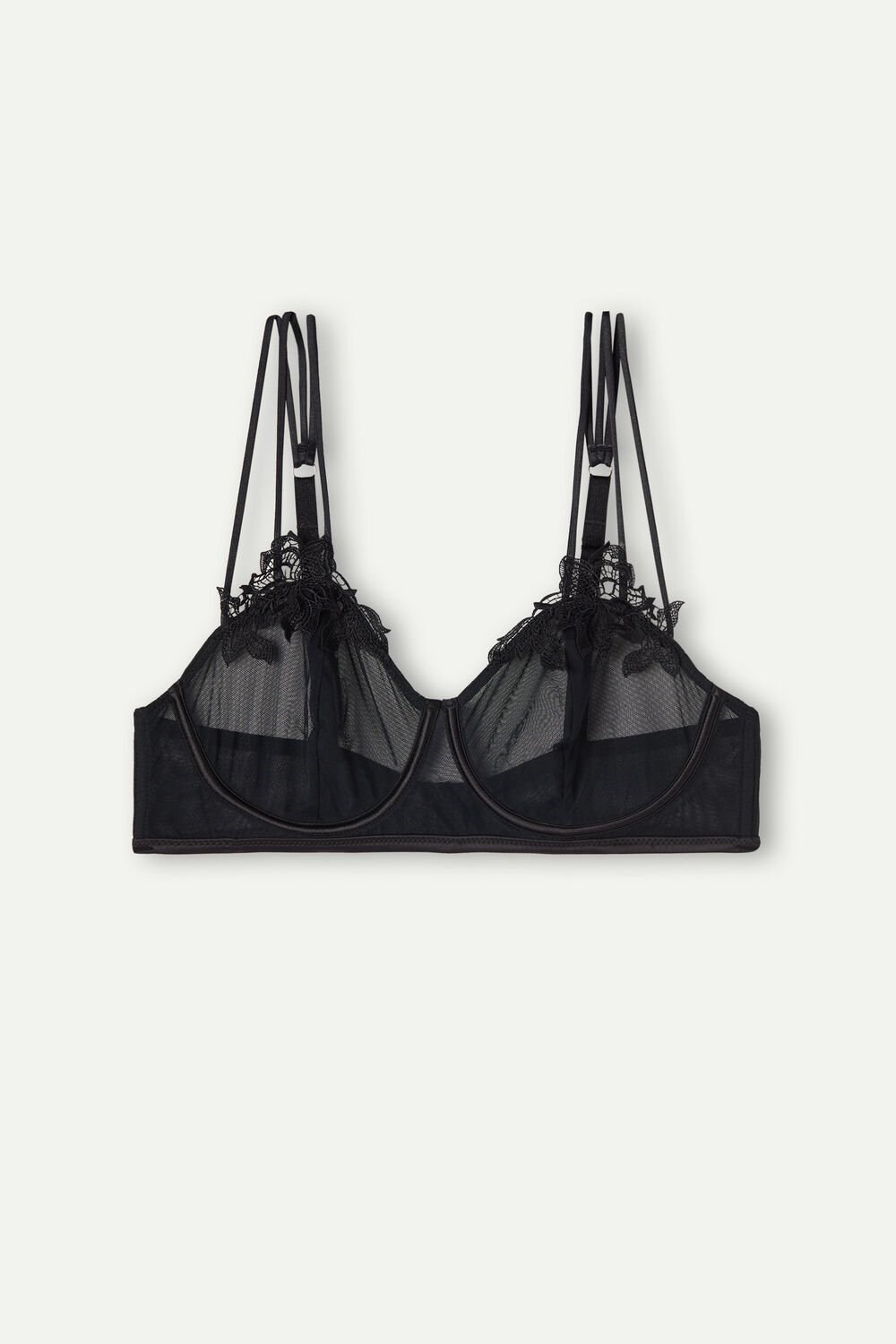 Intimissimi Layers of Lust Balconette Bra Černé Černé | 1265840-KA