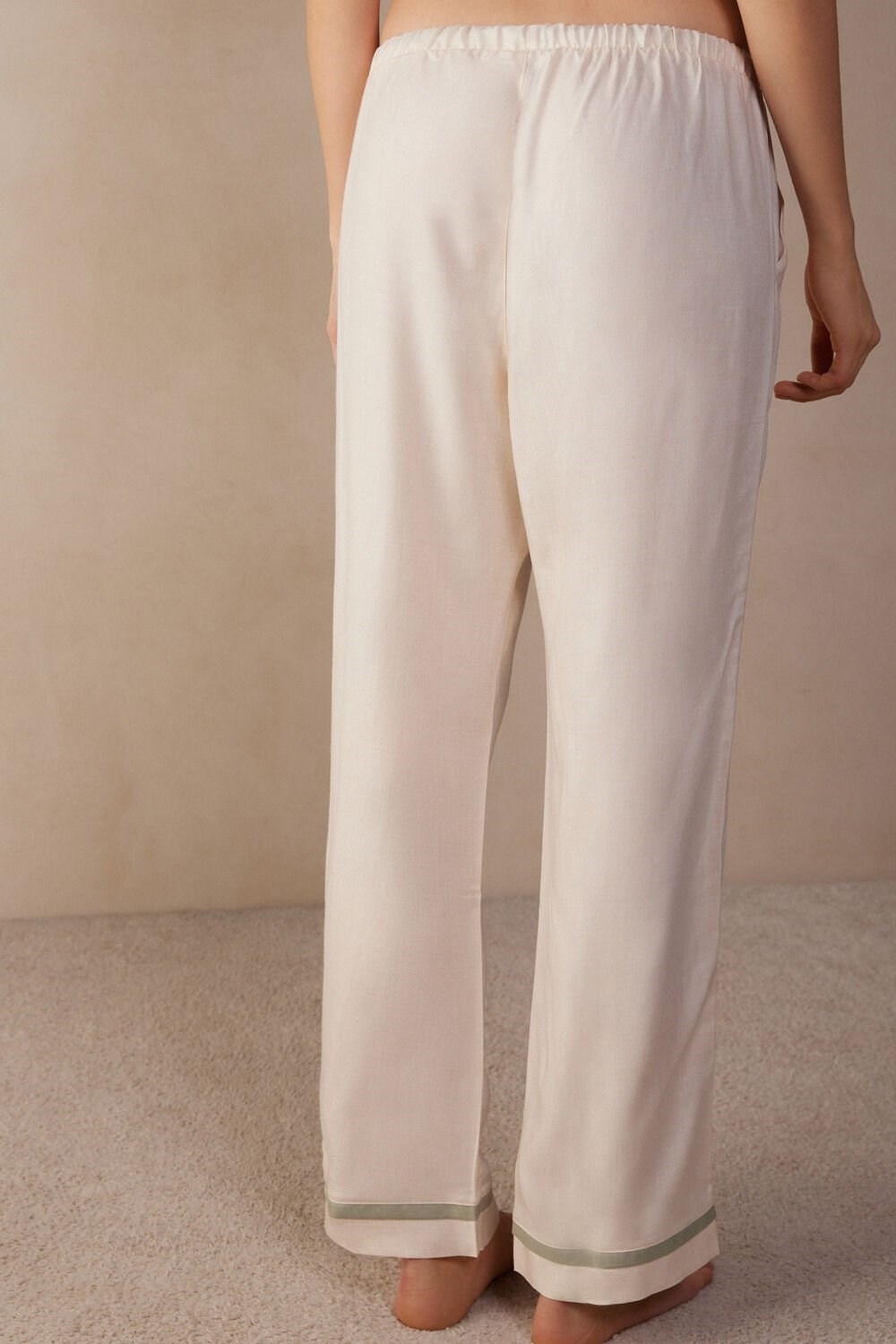 Intimissimi Lost in Fields Full Length Pants in Plain-weave Modal Bílé | 4523196-RB