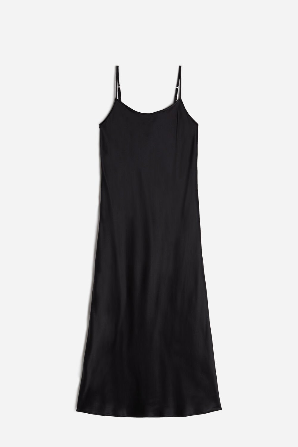 Intimissimi Midi-Length Slip in Silk Černé Černé | 4368719-DT