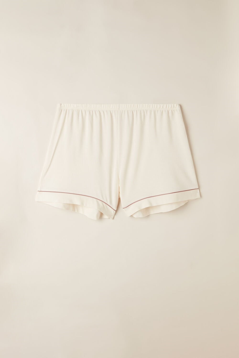 Intimissimi Modal Shorts with Contrast Trim Natural - 612i - Vanilla Ivory | 6875342-GE