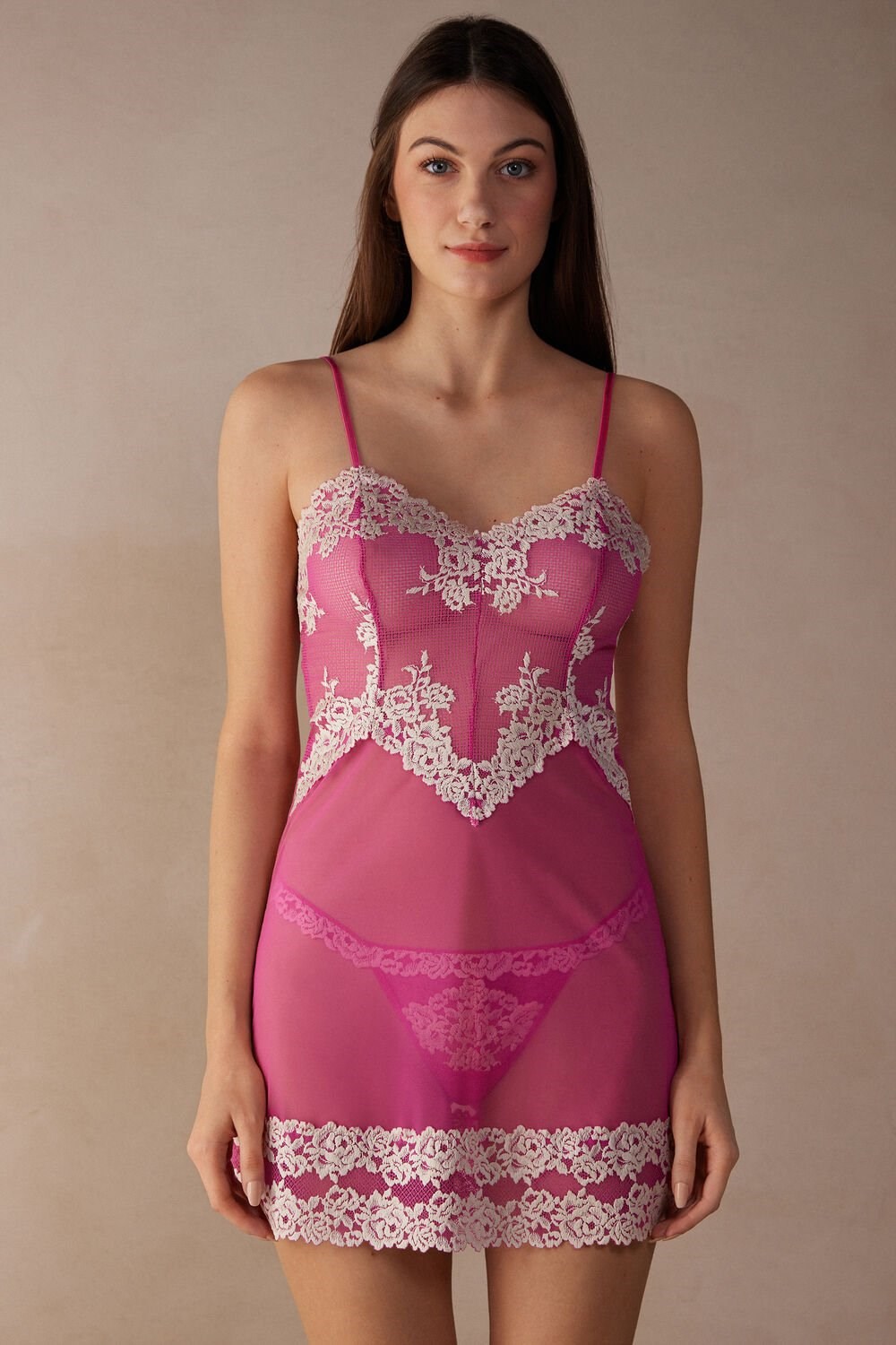 Intimissimi Pretty Flowers Babydoll Růžové Růžové | 5430621-GL