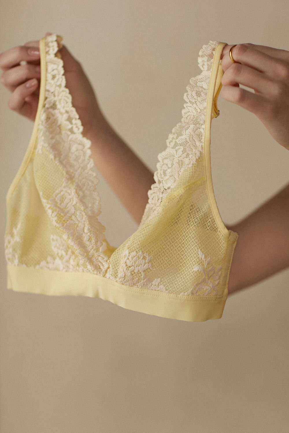 Intimissimi Pretty Flowers Lara Triangle Bra Žluté Žluté | 5814923-EO