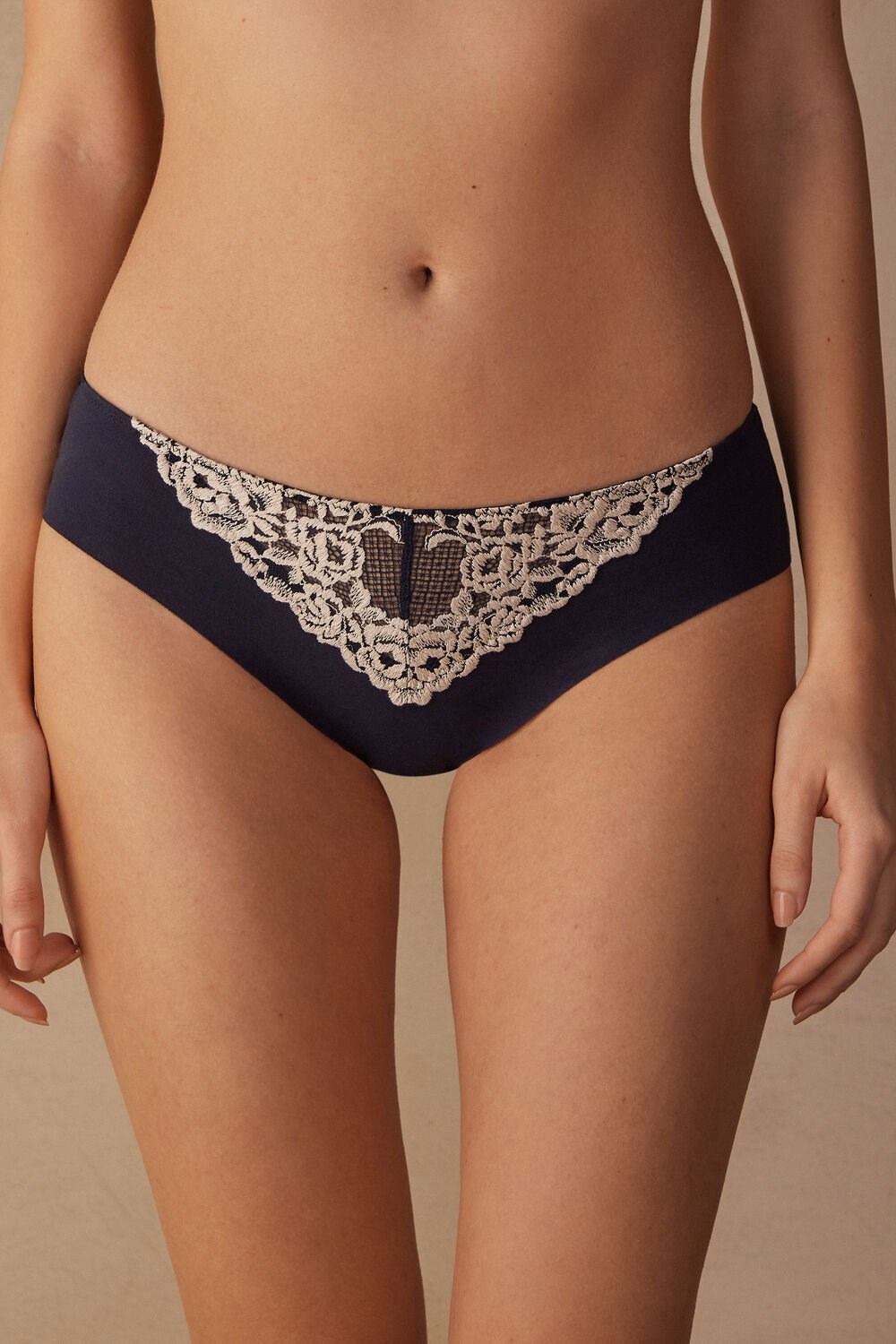 Intimissimi Pretty Flowers Seamless Bavlněné Panties Blankyt Tmavě Blankyt | 4671053-BT