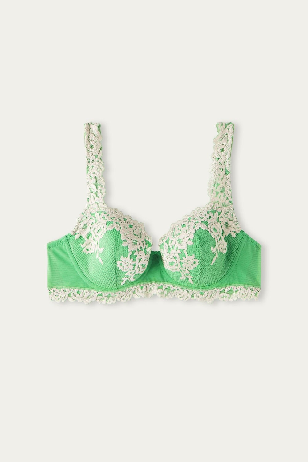 Intimissimi Pretty Flowers Sofia Balconette Bra Zelene Mátově Zelená | 1605729-BU