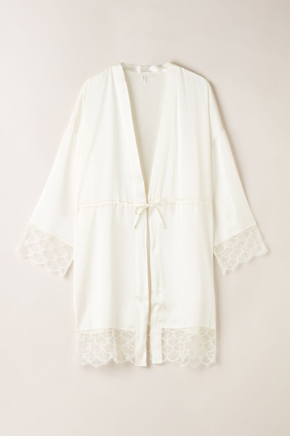 Intimissimi Pure Charme Silk Kimono Bílé | 9608234-SV