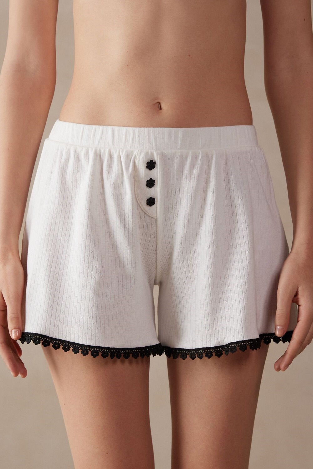 Intimissimi Pure Joy Bavlněné Shorts Bílé | 3052981-ZJ