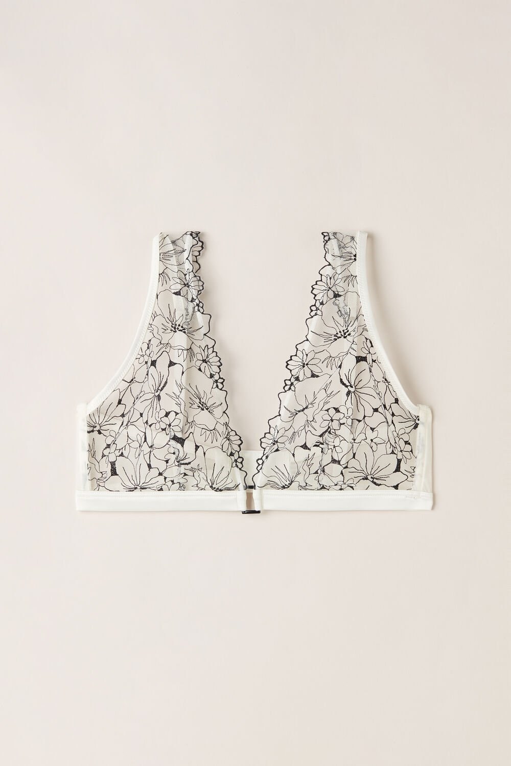 Intimissimi Pure Joy Triangle Bra Bílé Černé | 5936278-BP