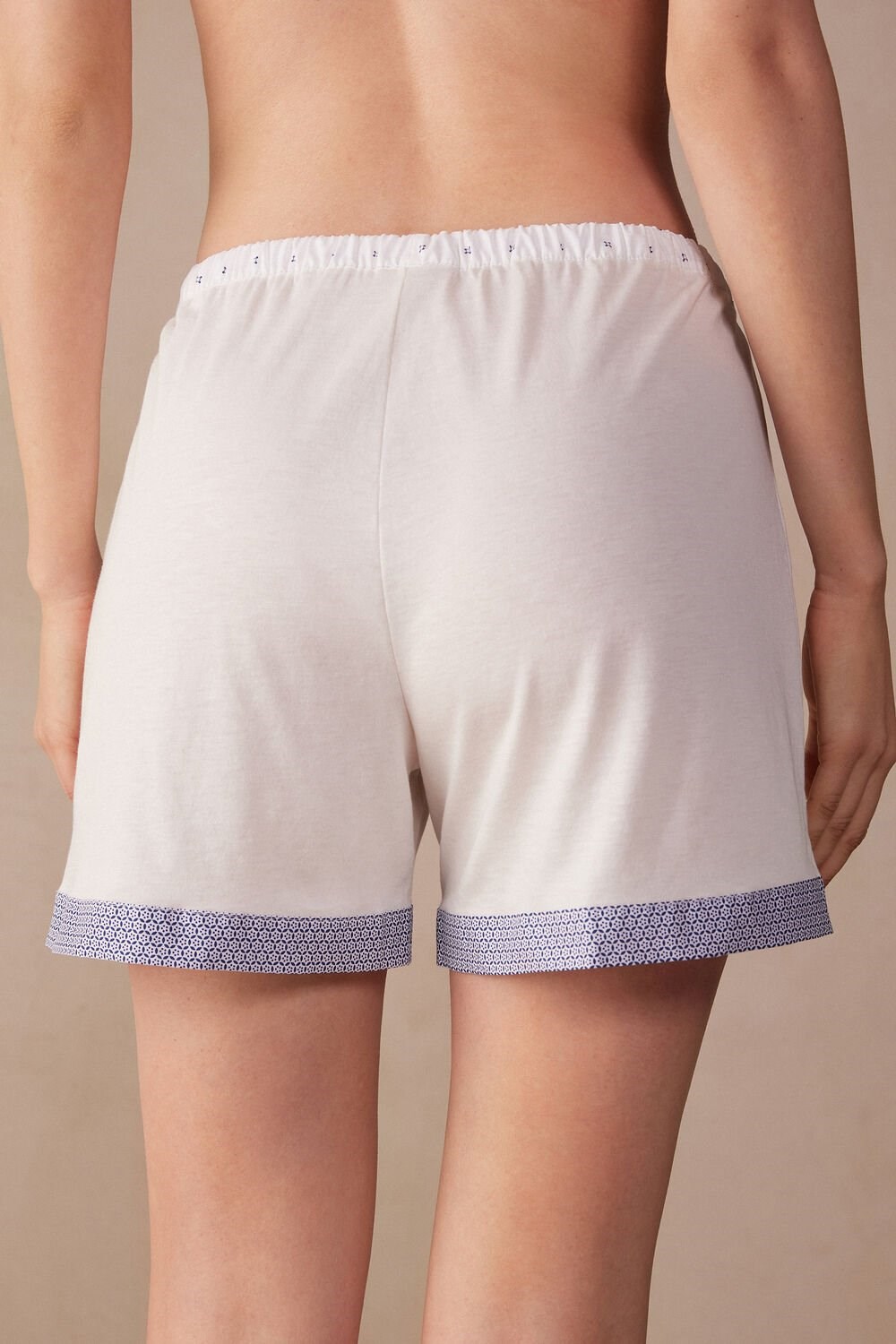 Intimissimi Santorini View Ultrafresh Supima® Bavlněné Shorts Bílé | 7530148-KG