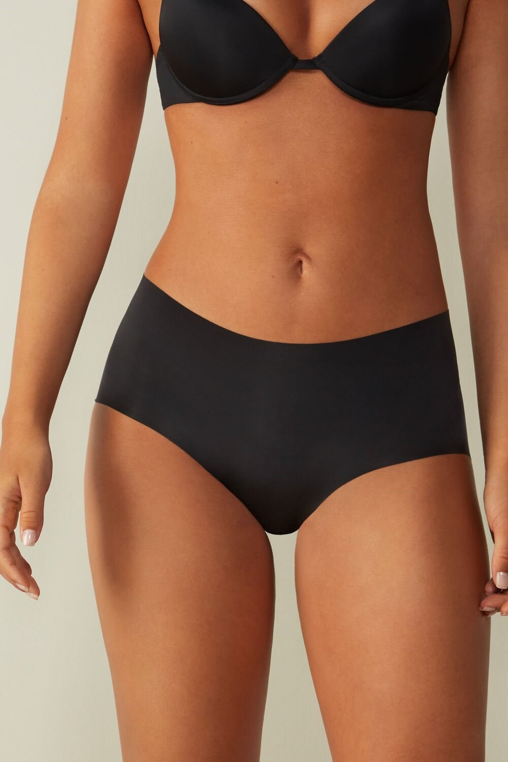 Intimissimi Seamless Microfiber Hipster Černé Černé | 2138750-MN