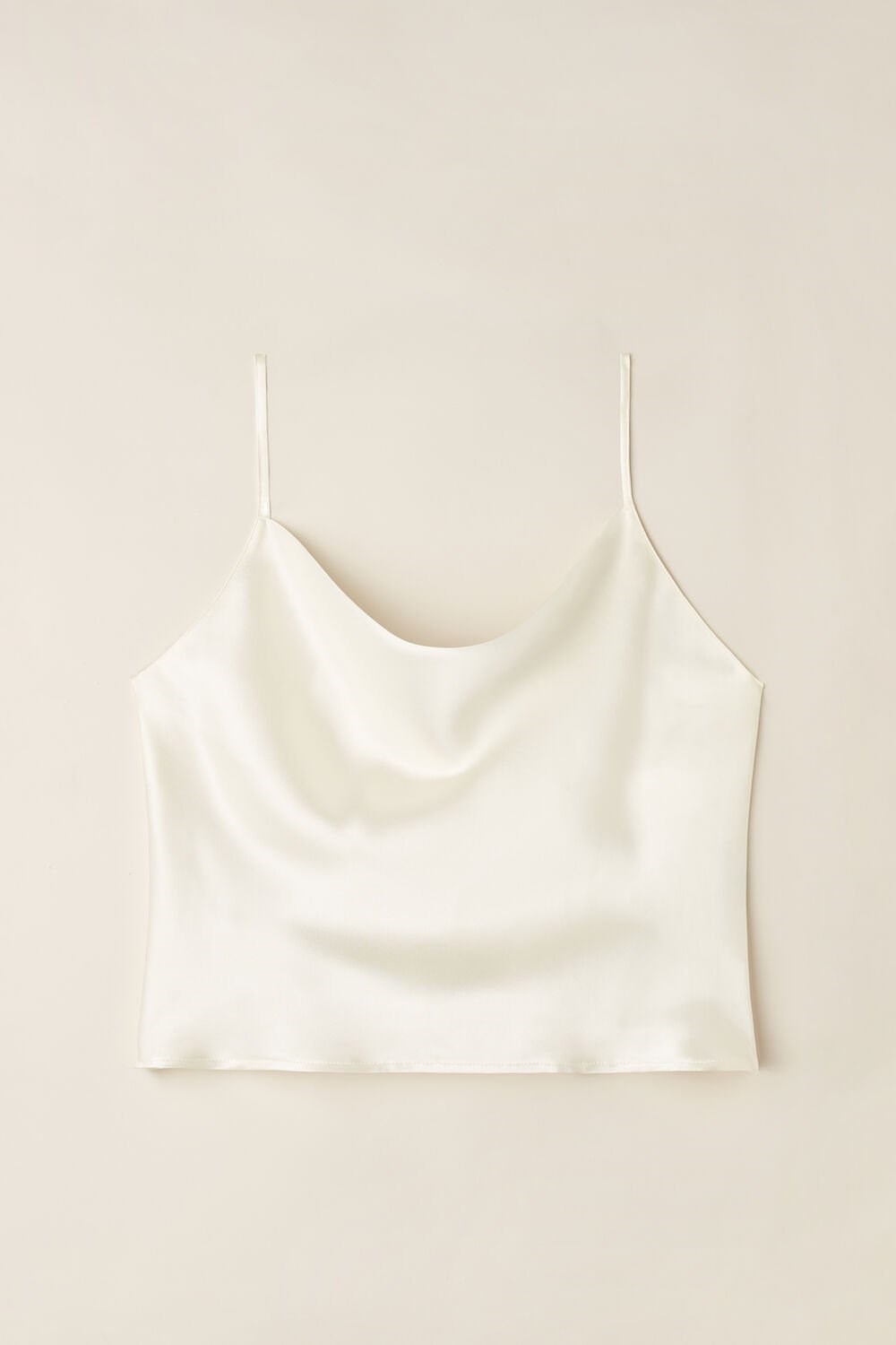 Intimissimi Silk Crop Camisole Bílé | 4098671-DT