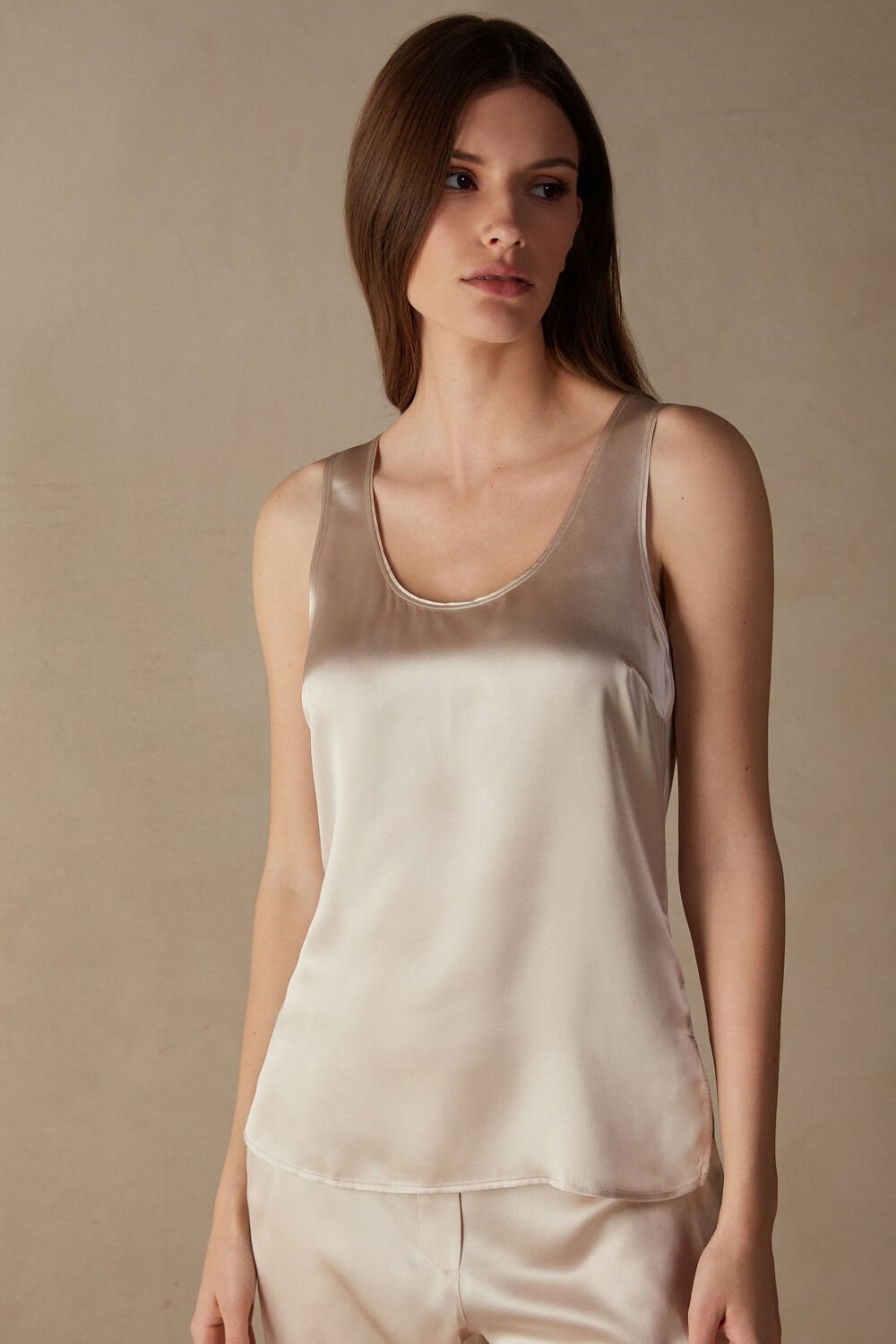 Intimissimi Silk and Modal Tank Top Růžové | 1053962-TG