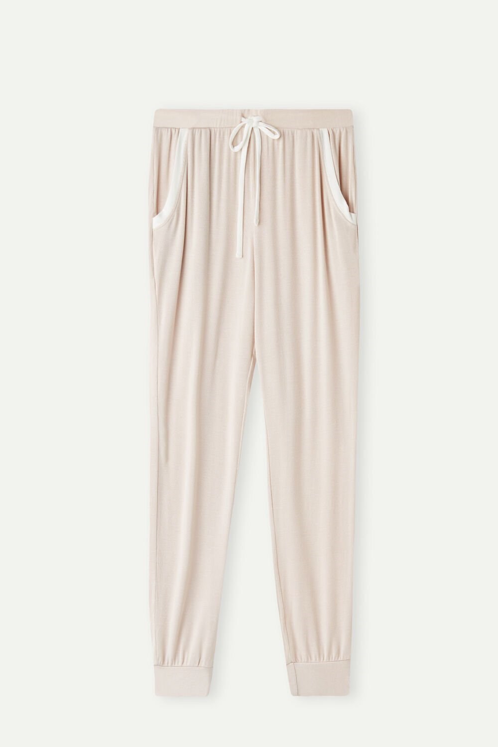 Intimissimi Simple Elegance Full Length Jogger Pants in Modal Růžové Růžové Bílé | 1539067-KM