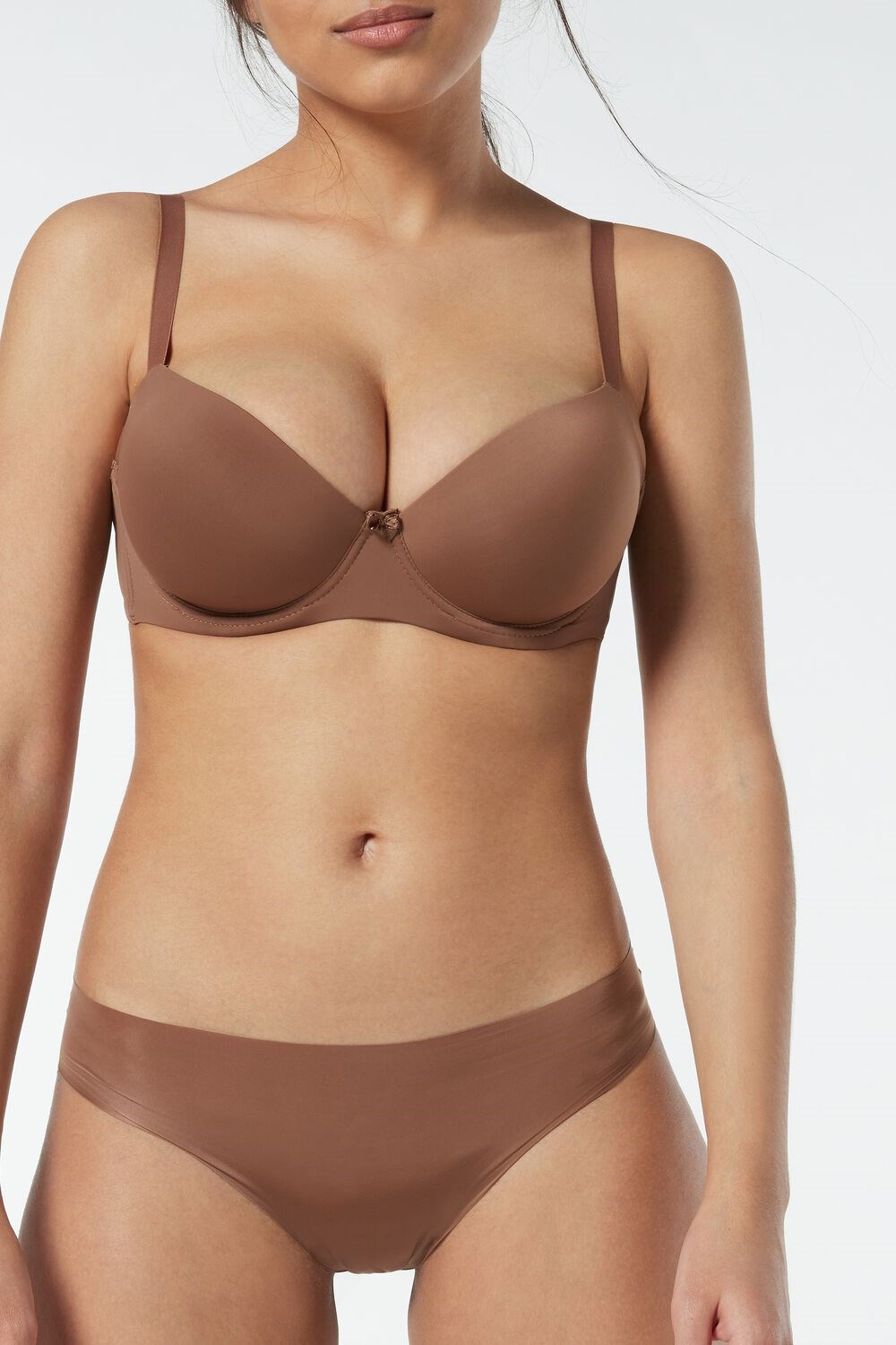 Intimissimi Sofia Microfiber Polstrovaný Balconette Bra Tmavě Béžový | 2704395-EM