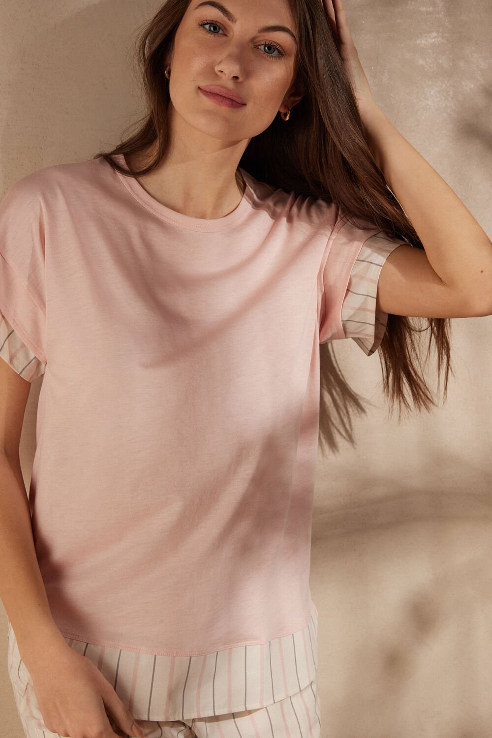 Intimissimi Soft Spring Krátké Sleeve Bavlněné T-Shirt Růžové Růžové | 5840213-GJ