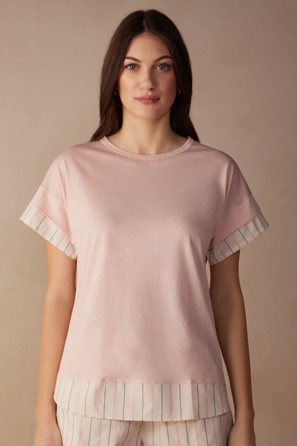 Intimissimi Soft Spring Krátké Sleeve Bavlněné T-Shirt Růžové Růžové | 5840213-GJ