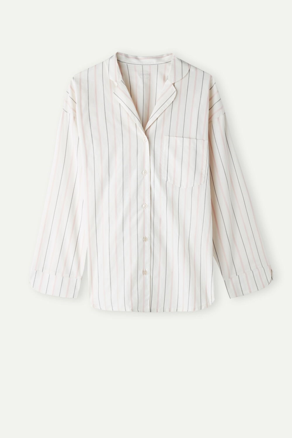 Intimissimi Soft Spring Long Sleeve Button-Up Shirt Bílé Béžový Růžové | 3058612-AM