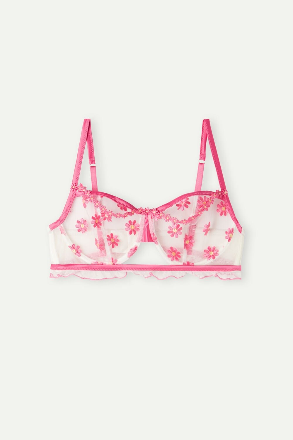 Intimissimi Sweet Like Daisies Balconette Bra Bílé Fuchsie Růžové Bílé | 2163450-GV