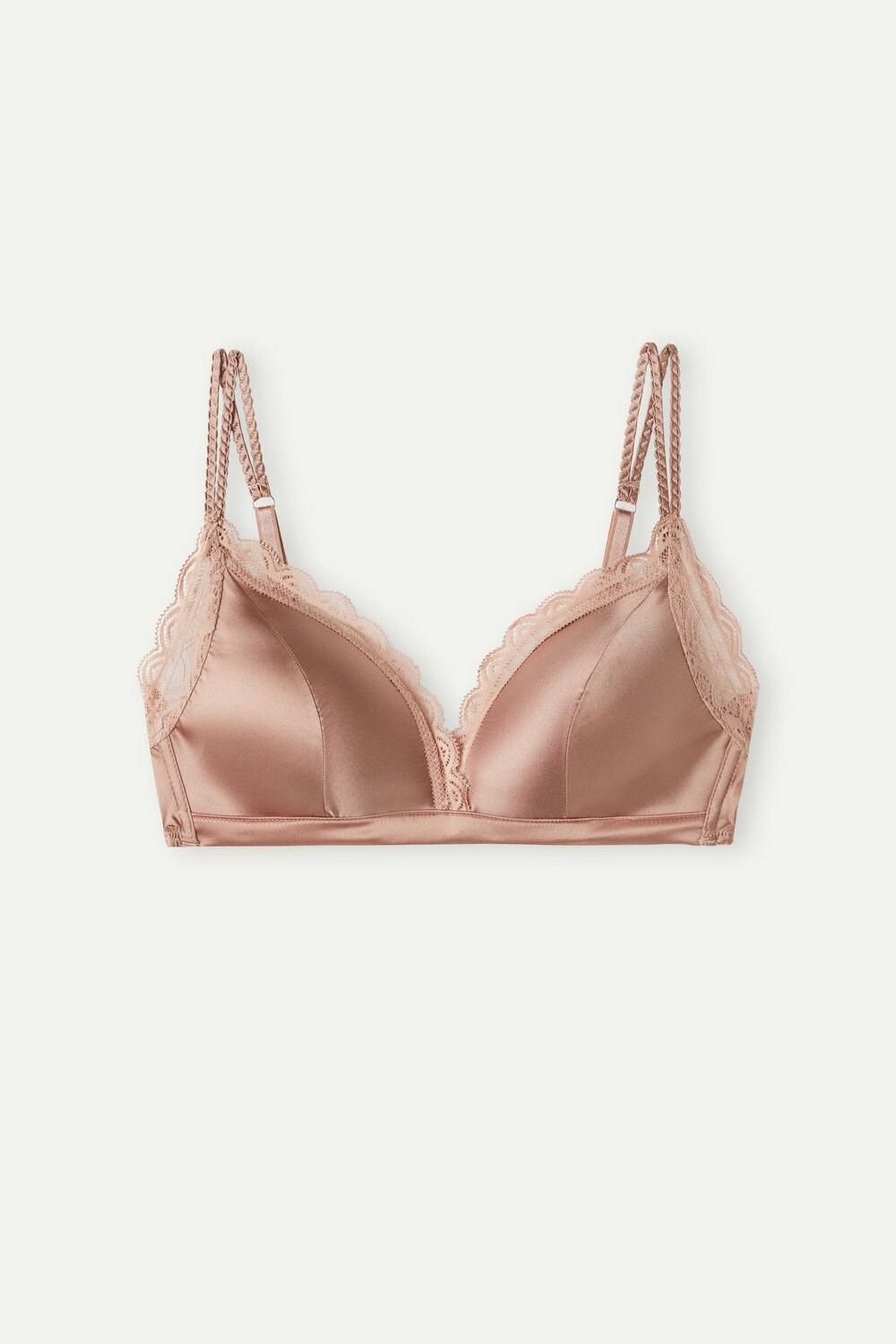 Intimissimi Tiziana Silk and Krajkové Triangle Bra Růžové | 6309287-FA