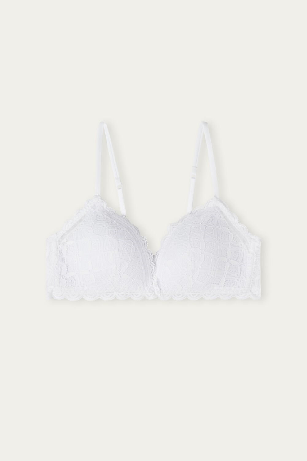 Intimissimi Tiziana Triangle Bra in Krajkové Bílé Bílé | 3596148-BT