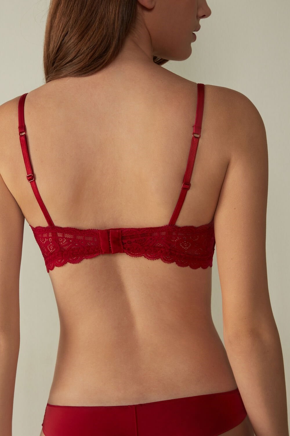 Intimissimi Tiziana Triangle Bra in Krajkové Červené Červené | 3845029-XN