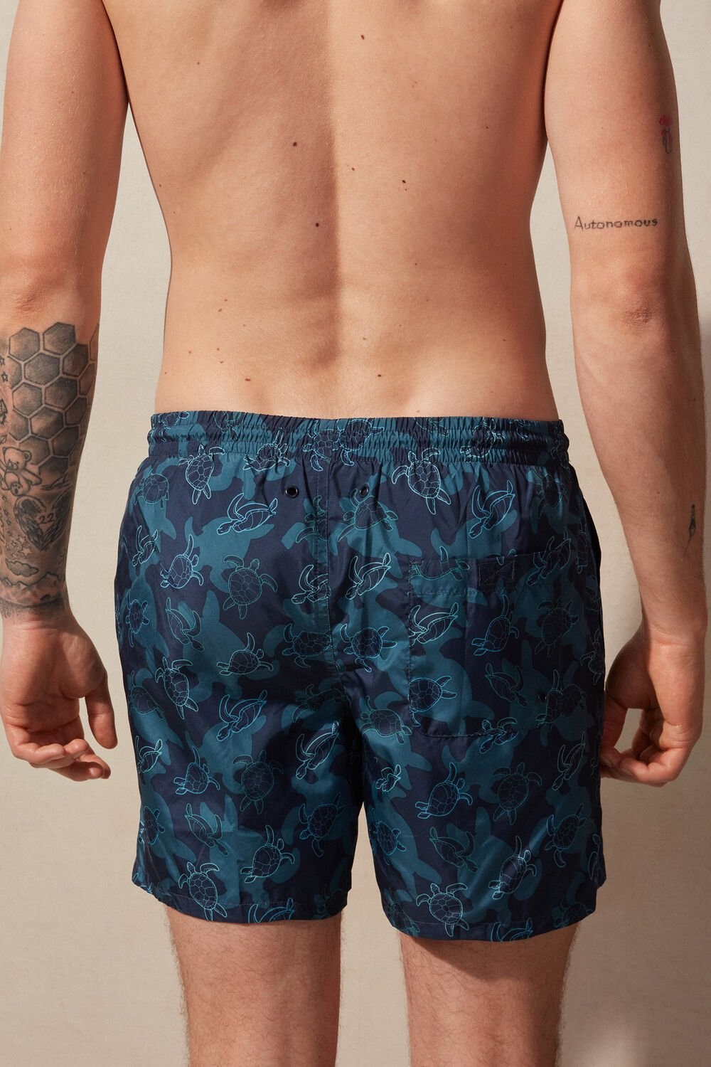 Intimissimi Turtle Print Swim Trunks Blankyt Blankyt | 1870462-IT