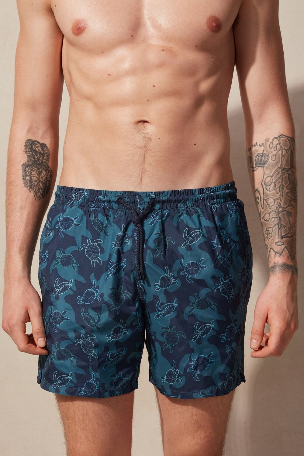 Intimissimi Turtle Print Swim Trunks Blankyt Blankyt | 1870462-IT