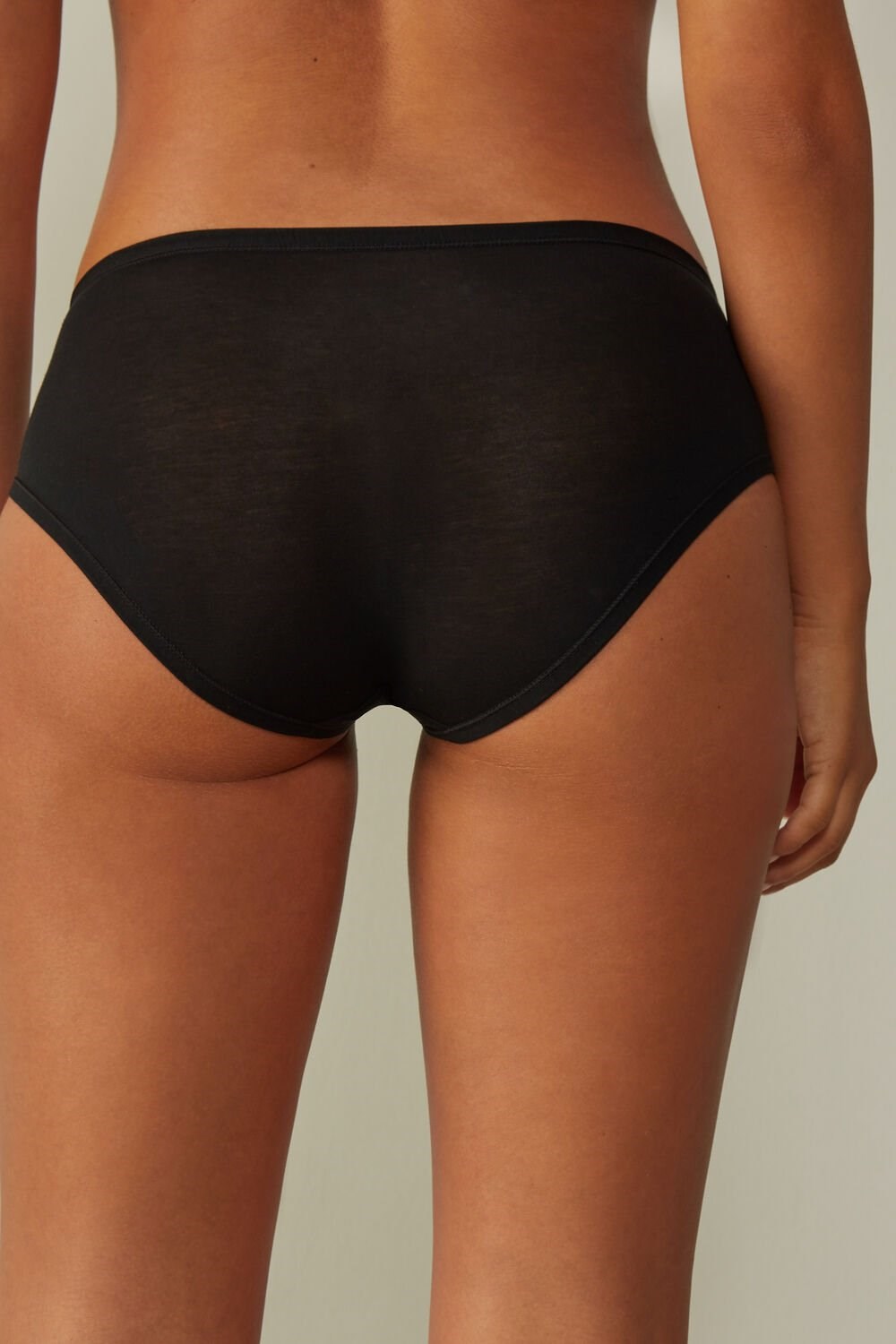 Intimissimi Ultralight Supima® Bavlněné Briefs Černé Černé | 2138604-TO