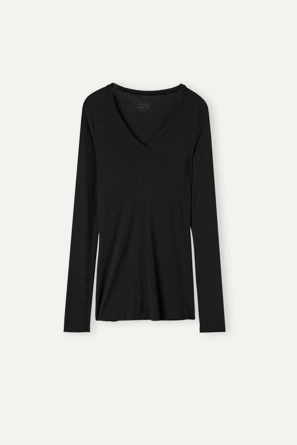 Intimissimi V-neck top in Modal Ultralight with Cashmere Černé Černé | 0276134-KB